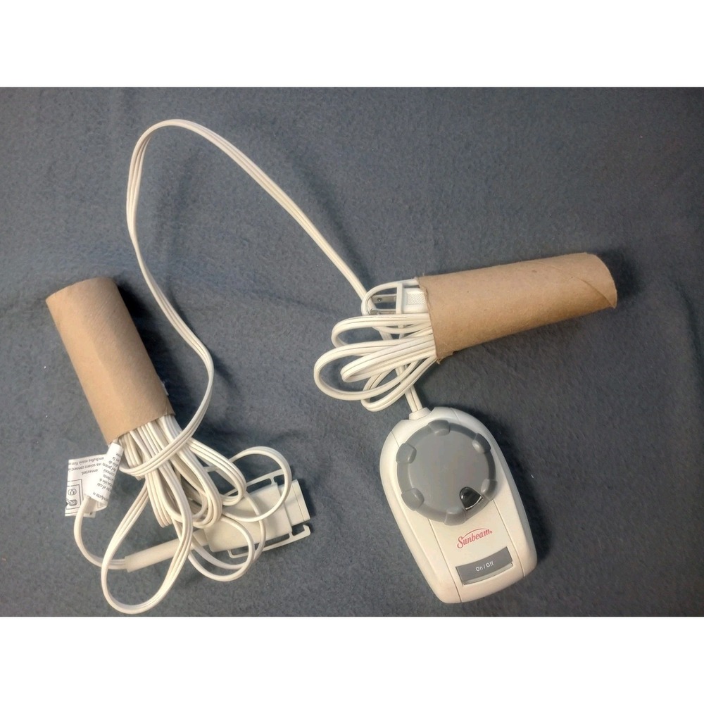 Electric Blanket Sunbeam Heat Control 3- Prong PAC-321 J85P TESTED Replacement